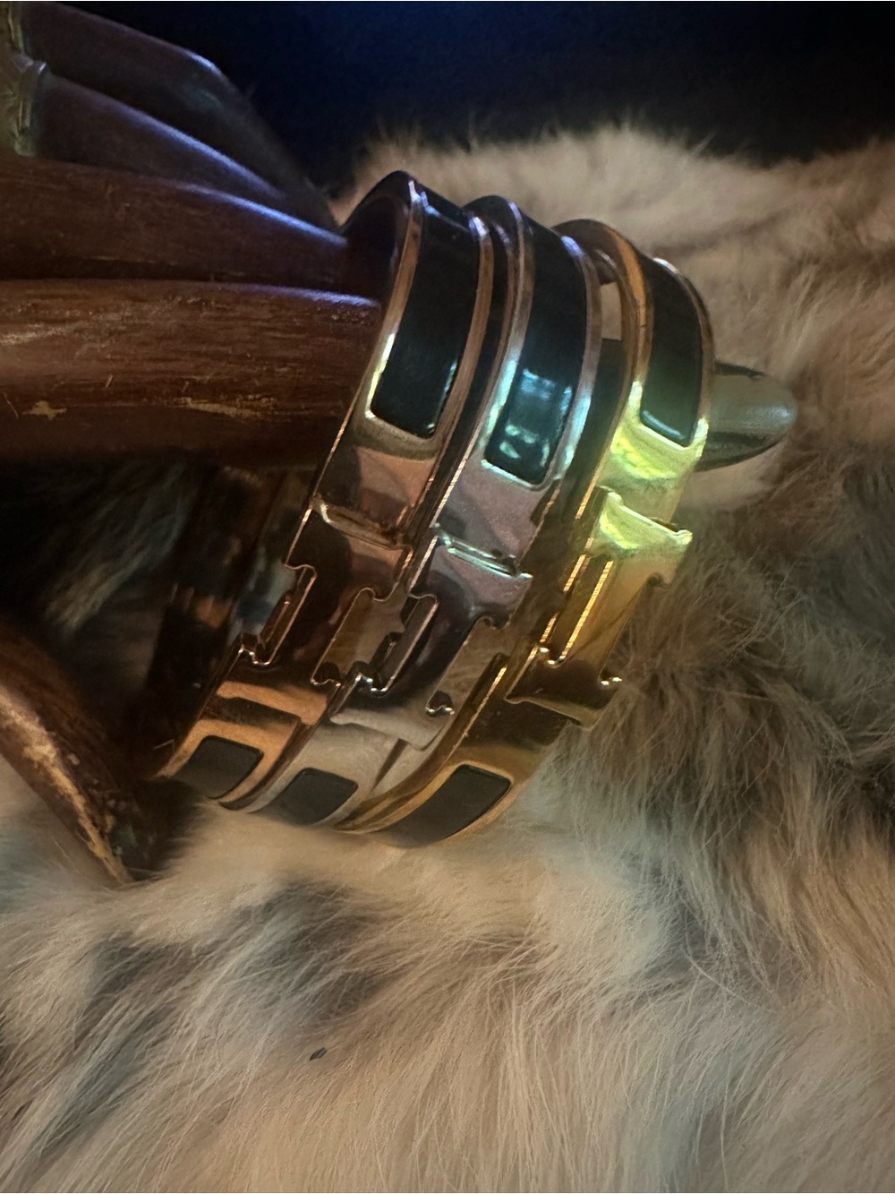 LSJ  H-Link Inspired Cuff Bracelet